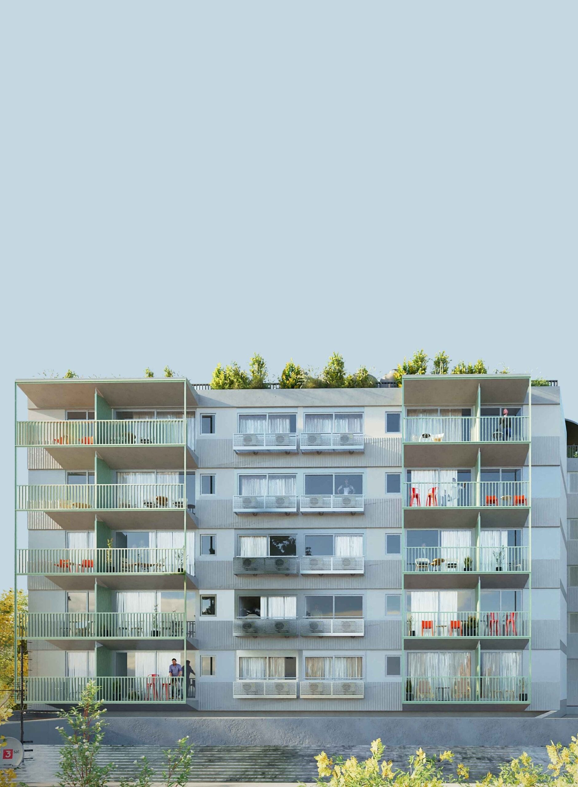 Render de los espacios comunes